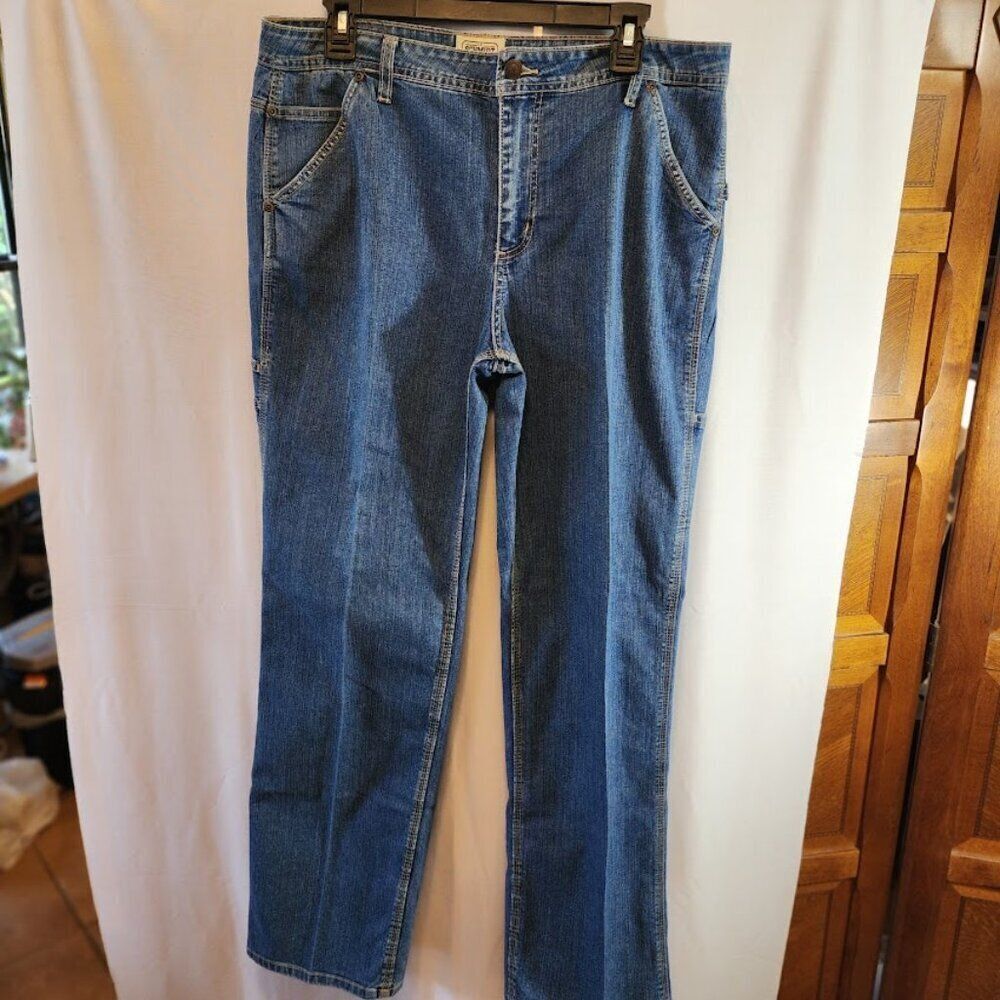 C.E. SCHMIDT WORKWEAR CARGO JEANS WOMEN'S SIZE 12, VERY SOFT, VERSATILE POCKETS